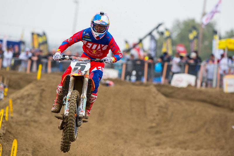Dungey overcame a pair of stalls in the first moto to salvage an overall podium result and maintain second in the championship.Photo: Simon Cudby