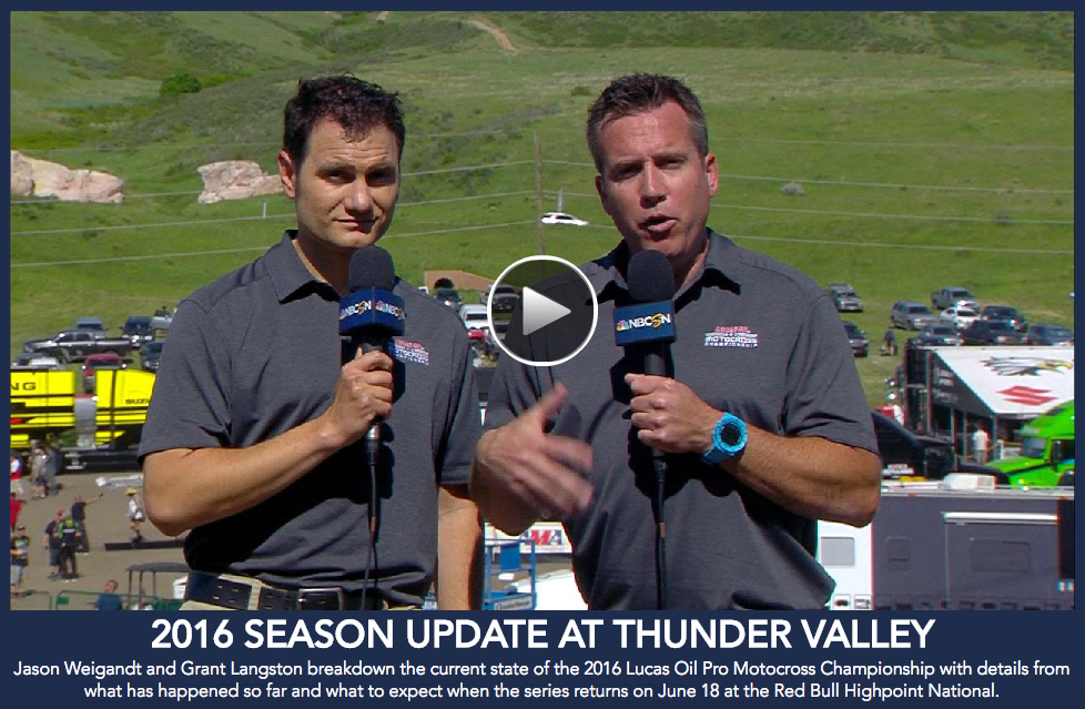 NBC Sports broadcast tandem of Jason Weigandt and Grant Langston share their thoughts on the Lucas Oil Pro Motocross Championship after three rounds. 