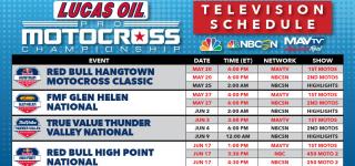 2017 Lucas Oil Pro Motocross Championship Broadcast Schedule Unveiled