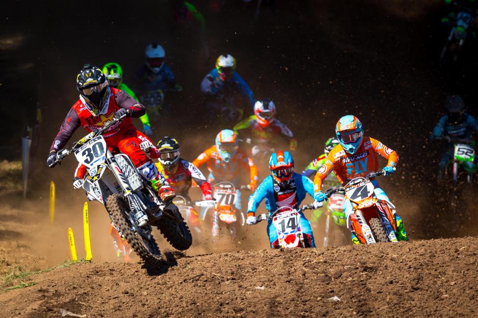 Davalos (30) parlayed a Moto 2 holeshot into his first podium result.