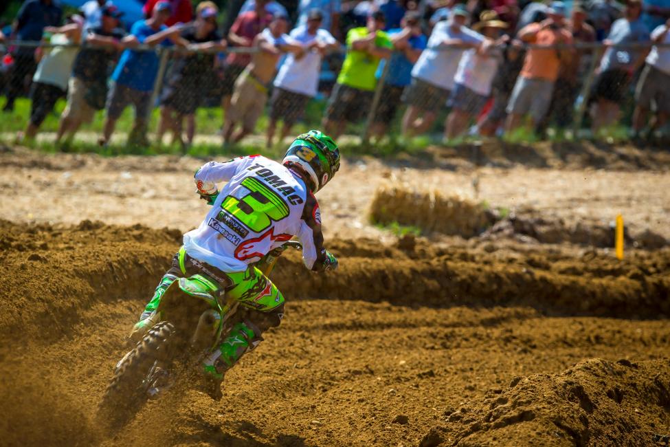 Tomac's third-place finish puts him in reach of his first 450 Class title next weekend.