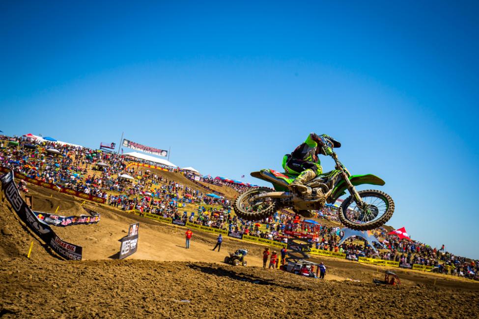Eli Tomac swept both 450 Class motos with a pair of come-from-behind efforts to earn his second straight Hangtown win.