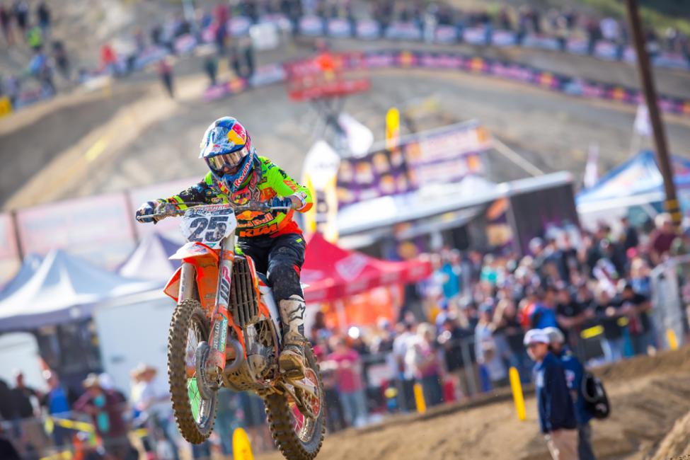 Marvin Musquin has now finished on the podium for seven straight races dating back to last season.