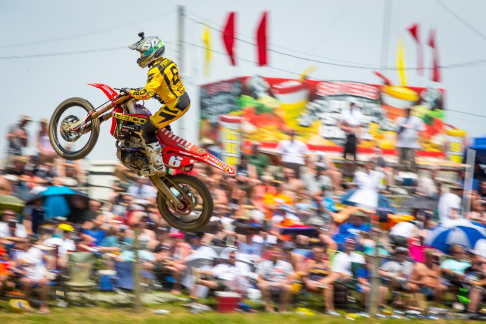Martin suffered heartbreak in the second moto and watched both the overall win and points lead slip away.