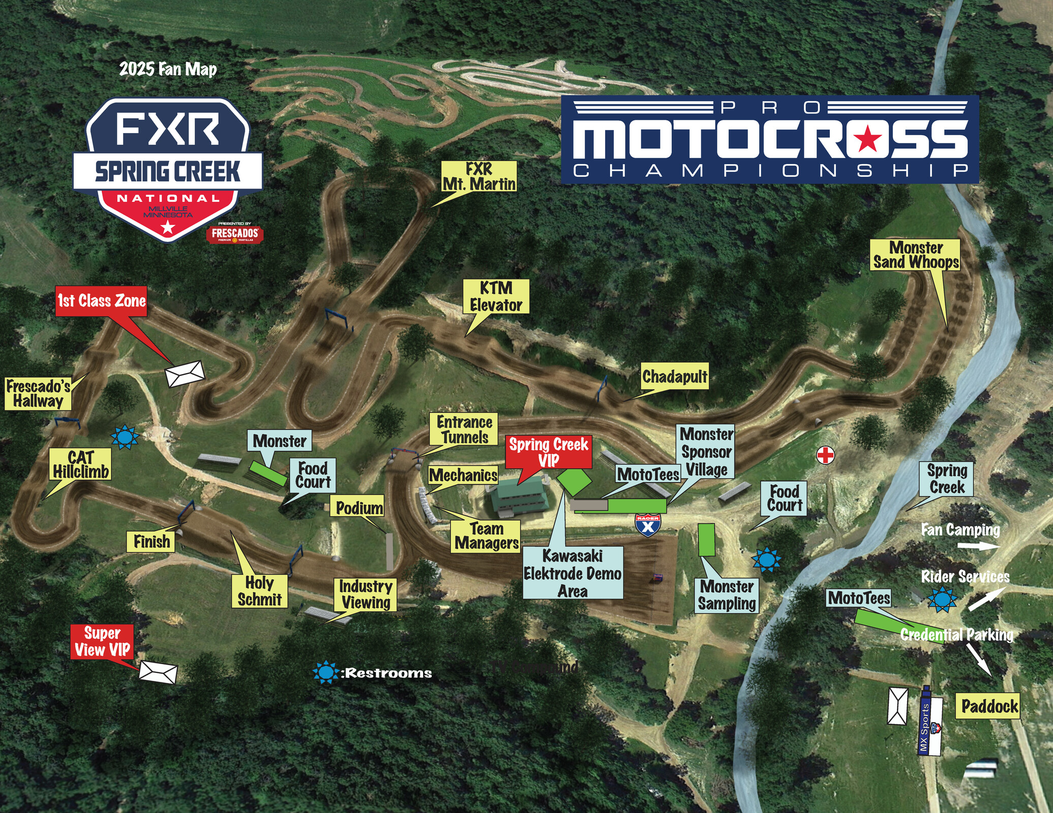 2025 Spring Creek Fan Map