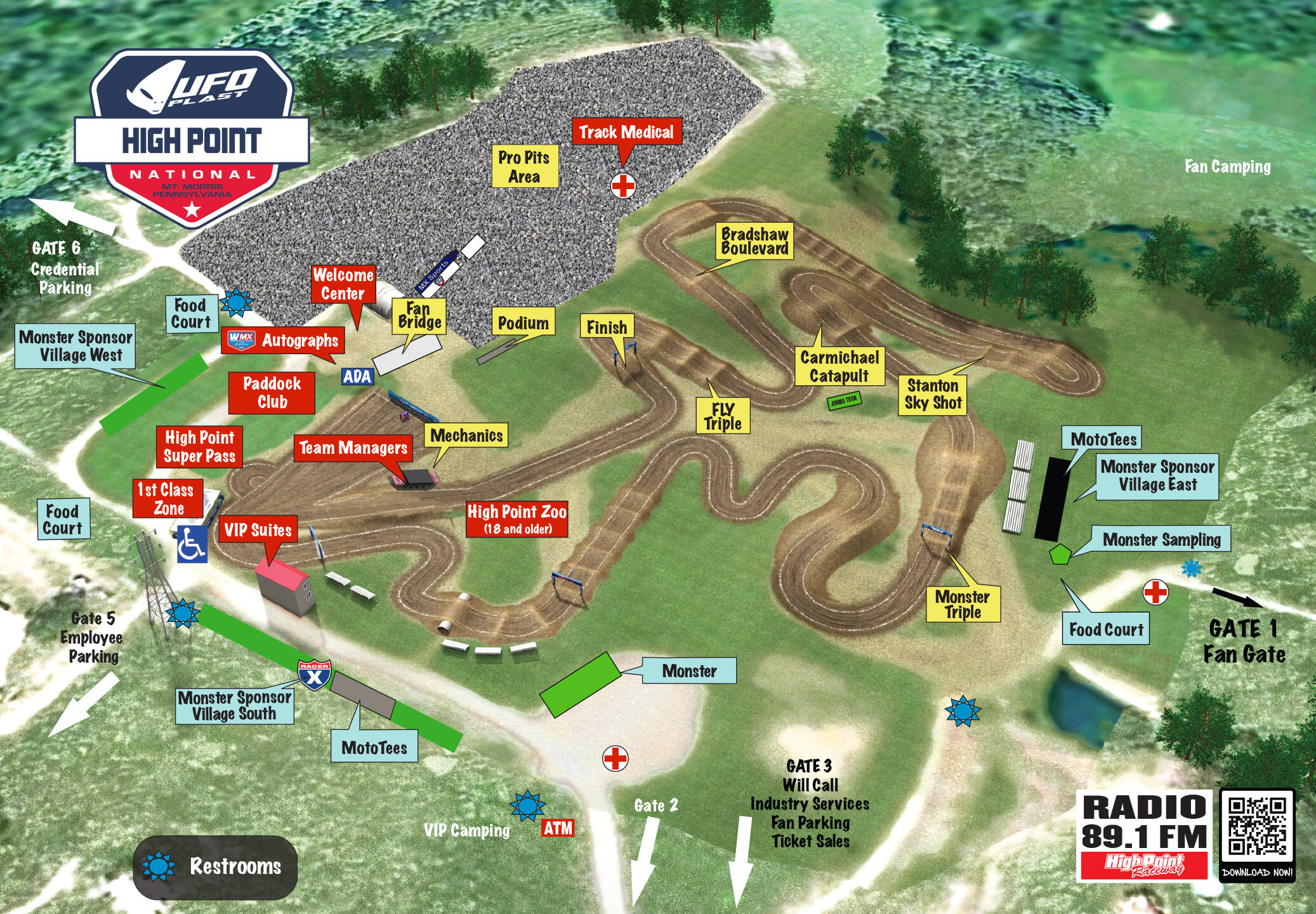 High Point Fan Map